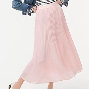 JCrew Factory Pink Pleated Skirt